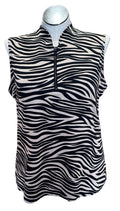 Tail Women's Tan & Black Zebra Print Sleeveless Golf Top Size XXL