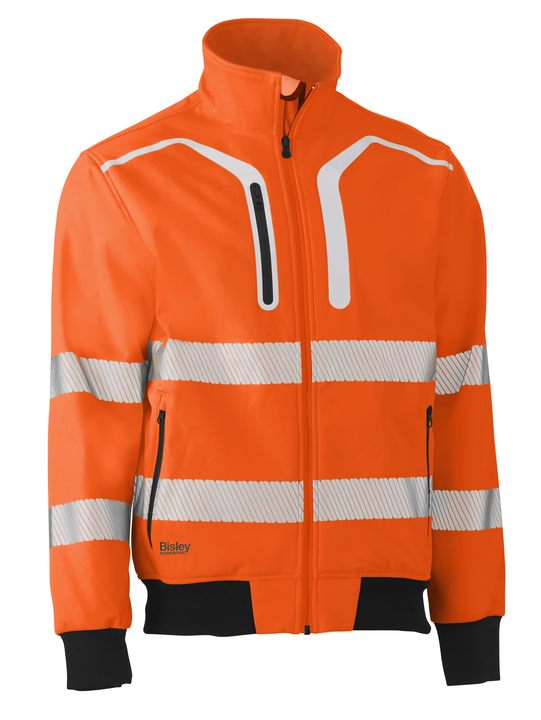 Taped Hi Vis Soft Shell Bomber Jacket BJ6979T