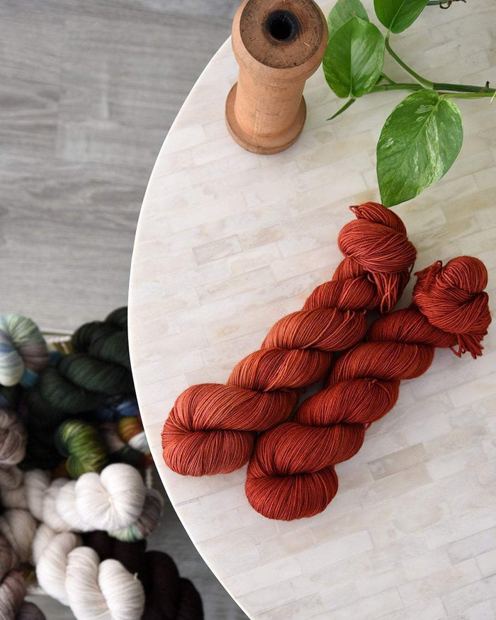 Destination Yarn fingering weight yarn Terra Cotta - dyed to order