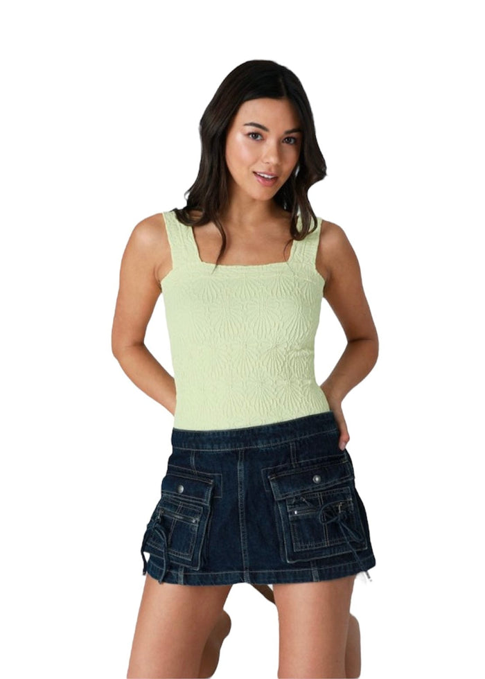 Textured Square Neck Tank NIKIBIKI Tank
