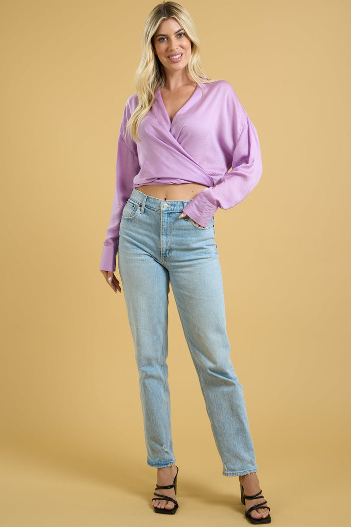 Tie Front Crop Top - SexyModest Boutique