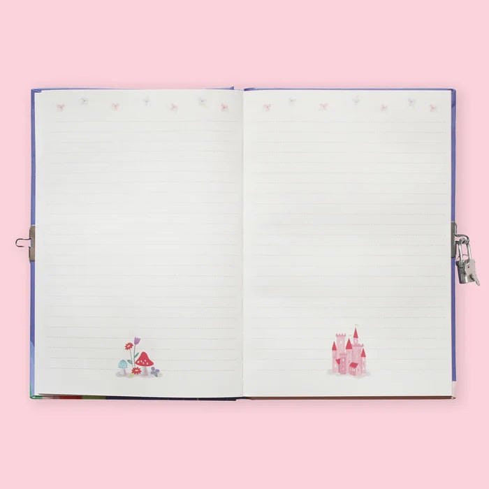 Tiger Tribe - Lockable Diary - Unicorn Rainbows