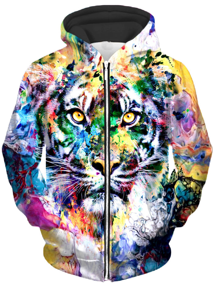 Tiger Unisex Zip-Up Hoodie Riza Peker Epic Hoodie