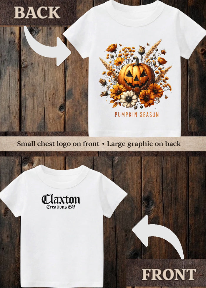 Tiny terror Tee - Autumn 🍂 pumpkin 🎃 season #2 Claxton Creations GB