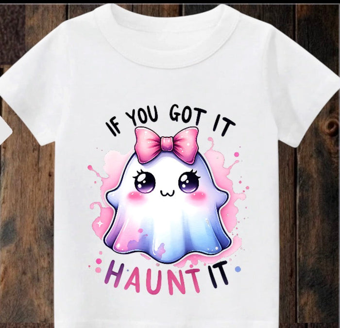 Tiny terror Tee- cute if you’ve got it haunting it baby girl 🎀 ghost 👻 Claxton Creations GB