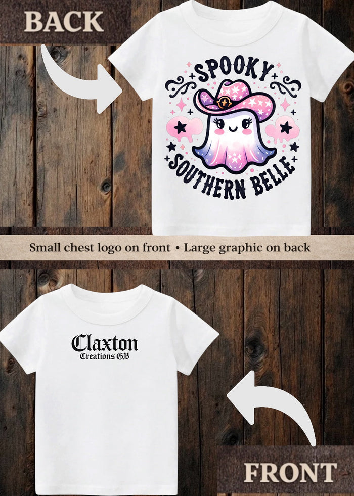 Tiny terror Tee- cute spooky southern belle Claxton Creations GB