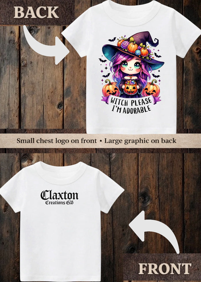 Tiny terror Tee- cute witch please, I’m adorable Claxton Creations GB