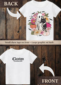 Tiny terror Tee- Floral 💐Ghosts 👻 love cats too🐱 Claxton Creations GB