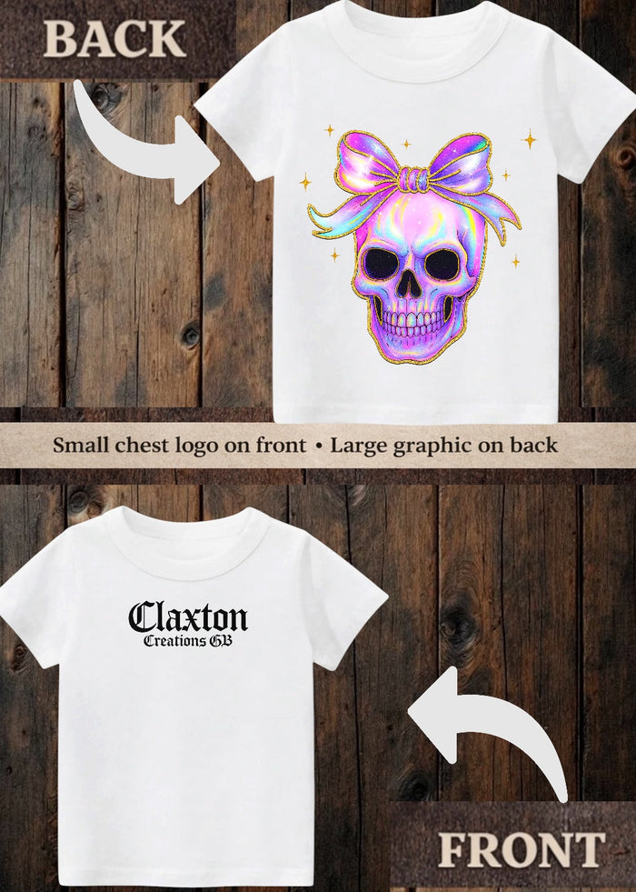 Tiny terror Tee- girlie 🎀 ghost 👻 oil-spill Claxton Creations GB