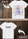 Tiny terror Tee- halloween 🎃 cute oil-spill girl 🎀 ghost 👻 Claxton Creations GB