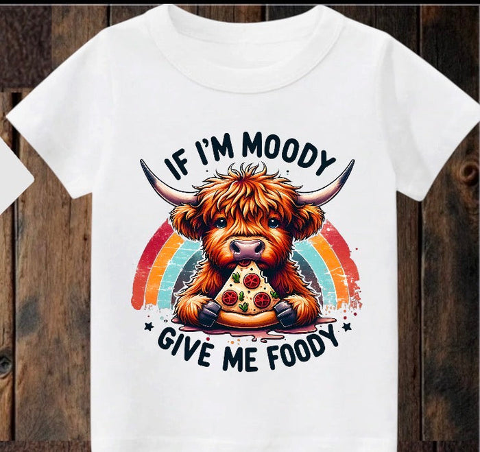 Tiny terror Tee- if I’m moody, give me foody Claxton Creations GB