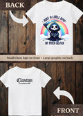 Tiny terror Tee- just a little ray of pitch black cute Claxton Creations GB
