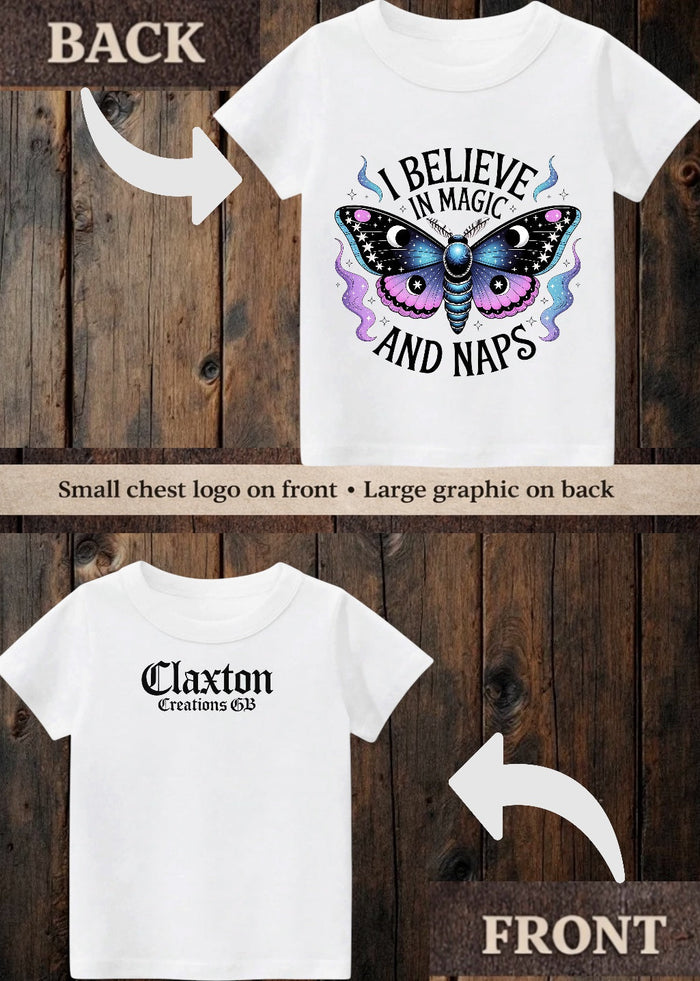 Tiny terror Tee- magic & naps butterfly #2 Claxton Creations GB