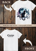 Tiny terror Tee- midnight cat Claxton Creations GB