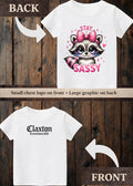 Tiny terror Tee- stay sassy raccoon Claxton Creations GB