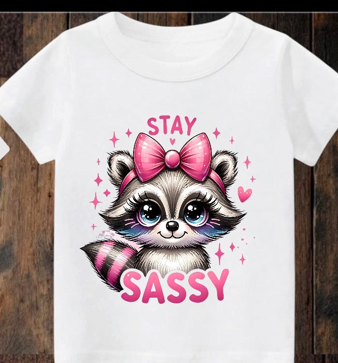 Tiny terror Tee- stay sassy raccoon Claxton Creations GB