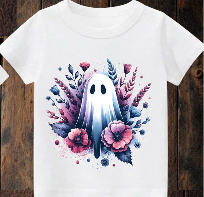 Tiny terror Tee- watercolour ghost Claxton Creations GB