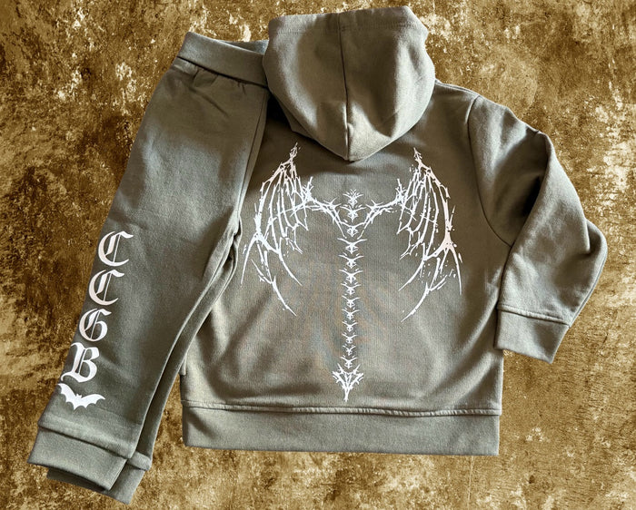 Tiny Terrors- fallen angel 🪽Tracksuit set Claxton Creations GB