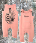 Tiny Terrors- Little Spine flower🖤Pink Romper Claxton Creations GB