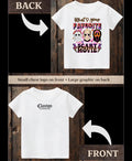 Tiny terrors- What’s your favourite scary movie?- white Tee Claxton Creations GB