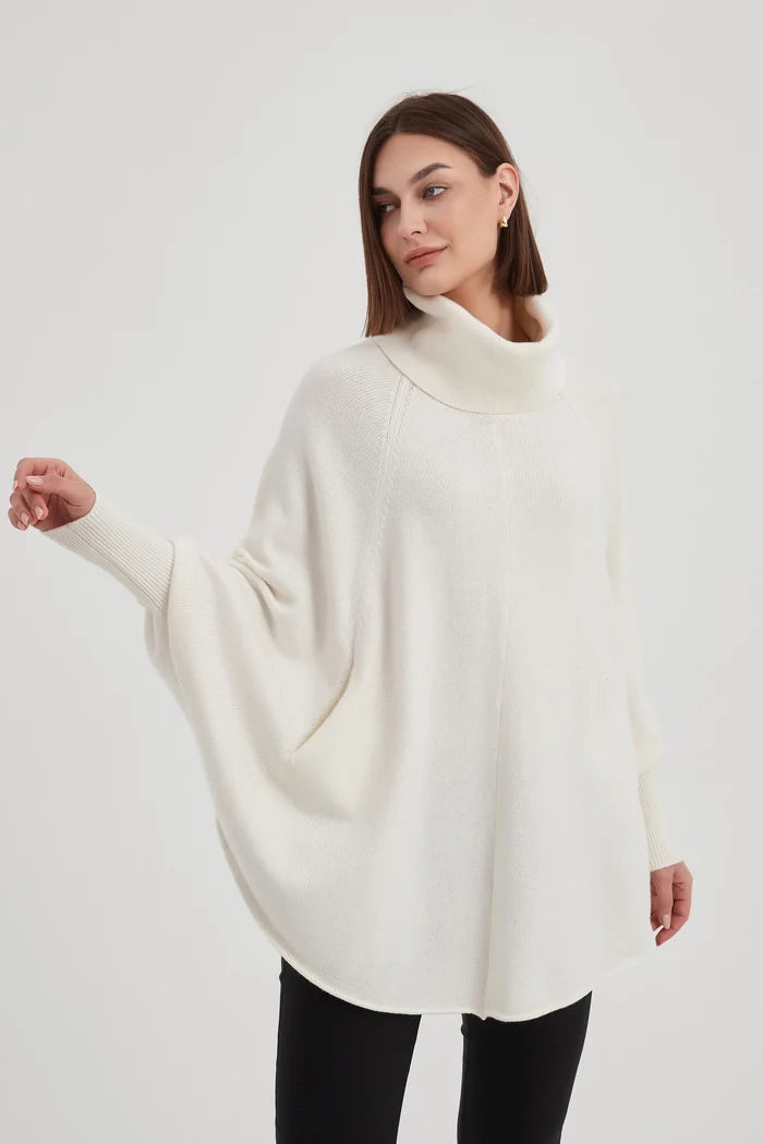 Tirelli - High Neck Oversized Knit - Ivory