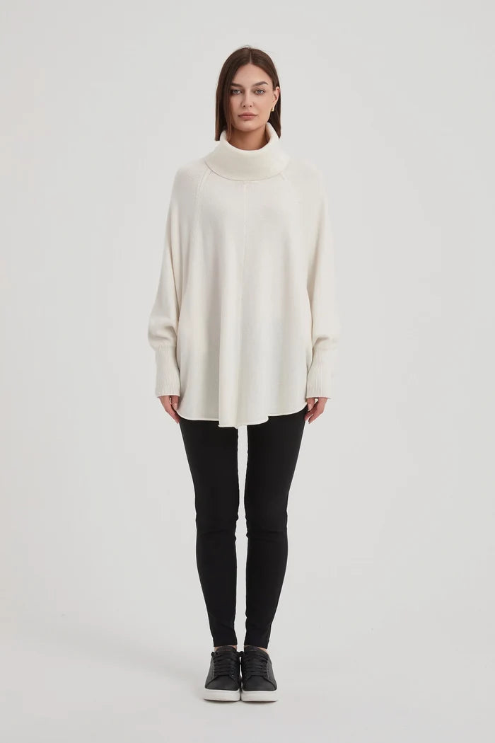 Tirelli - High Neck Oversized Knit - Ivory