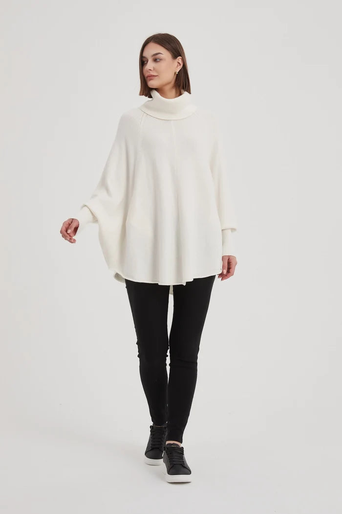 Tirelli - High Neck Oversized Knit - Ivory