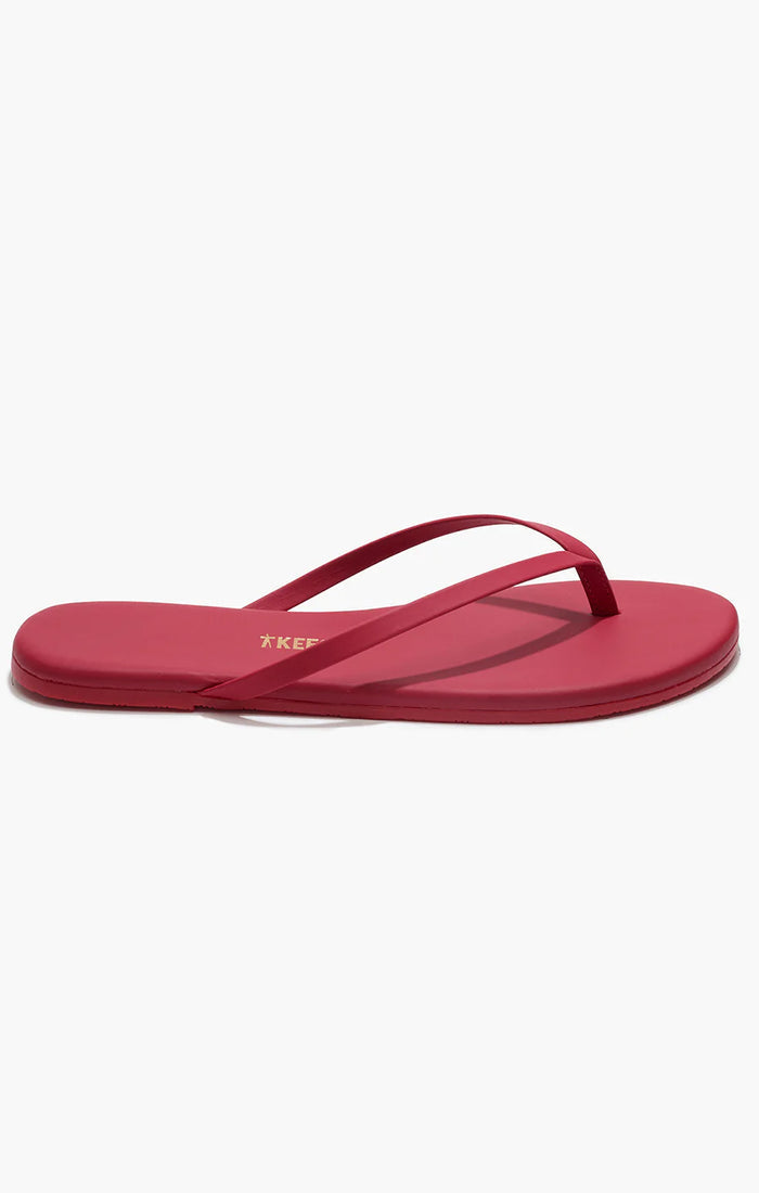 TKEES Solids Flip Flop ~ Red