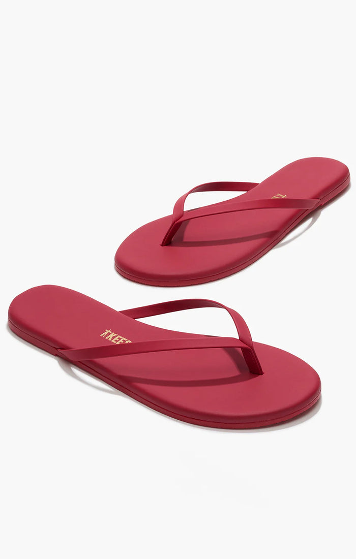 TKEES Solids Flip Flop ~ Red