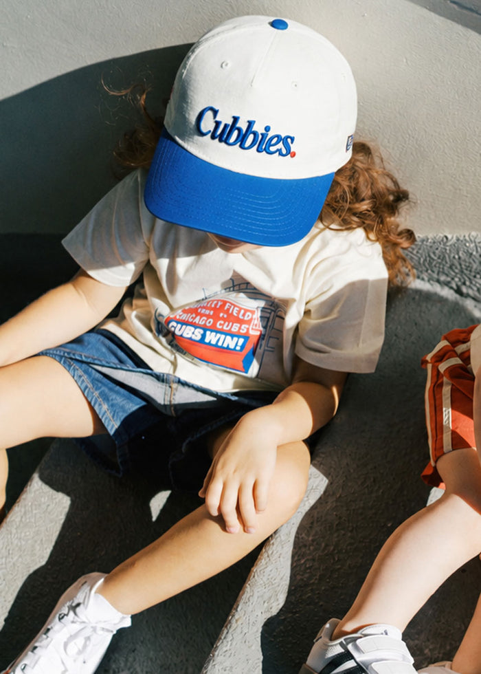 Toddler Cubs Cubbies. Hat - Ivory & Majestic Blue