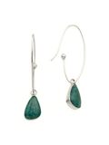 Tranquility Chrysocolla Sterling Silver Hoops Fair Anita