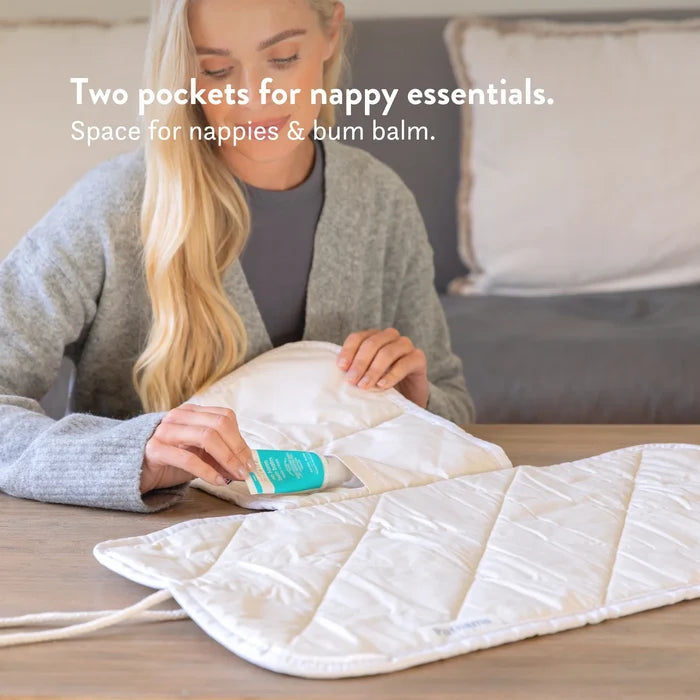 Travel Baby Changing Mat - Washable Wool & Organic Cotton