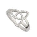 Trinity Knot Ring with CZ - S21015 by Solvar