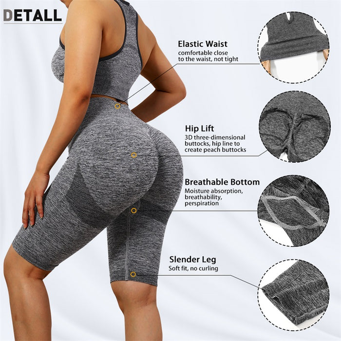 Tummy Control Fitness Gym Shorts Butt Lifter Yoga Leggings