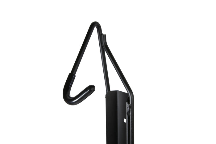 Saris Bike Trac upper clamp — rubber-padded jaw gripping bike top tube