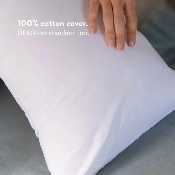 V Shaped British Wool Pillow - 100% Cotton Cover - Natural height adjustable OEKO-tex standard 100