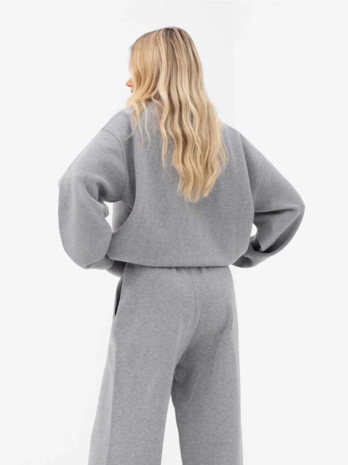 Varsity Oversized Knitted Jumper - Grey