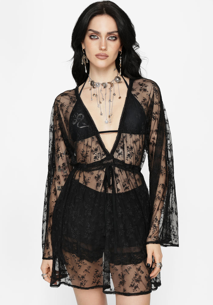 Velmira Lace Mini Beach Dress