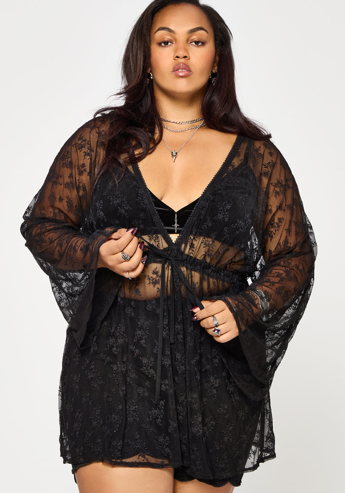Velmira Lace Mini Beach Dress