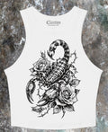 Venomous Bloom WhiteRacer Crop Tee 🦂🌹 Claxton Creations GB