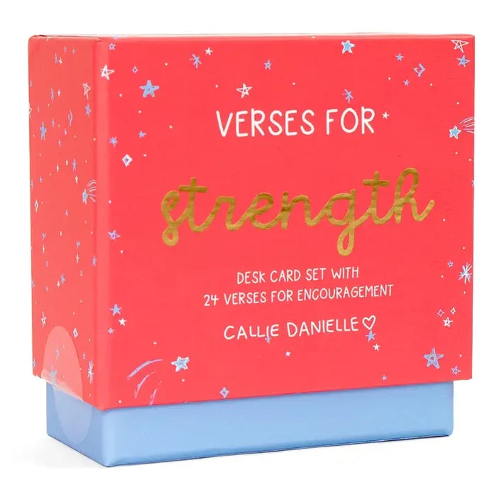 Verses For Strength – Bible Verse Card Set + Display Stand