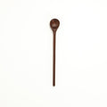 Walnut wood stirring spoon, 8-inch long with rounded bowl