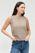 Warm-Oatmeal Wool-Cashmere Tank