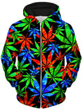 Weed Unisex Zip-Up Hoodie Technodrome Epic Hoodie