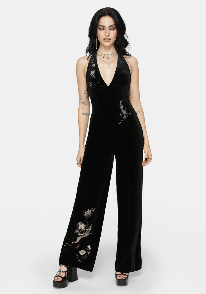 Whim Dragon Halter Jumpsuit