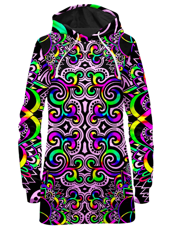 White Doodle Magic Hoodie Dress BrizBazaar Epic Hoodie