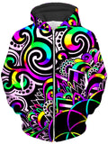 White Doodle Magic V2 Unisex Zip-Up Hoodie BrizBazaar Epic Hoodie