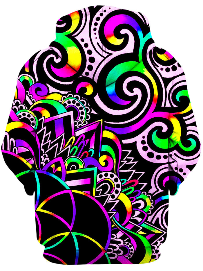 White Doodle Magic V2 Unisex Zip-Up Hoodie BrizBazaar Epic Hoodie
