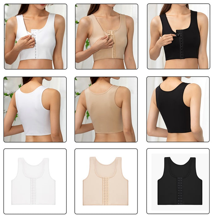 Wireless Breast Flat Belly Bra Body Corset Crop Shapewear Cami Tank Top