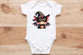 Witchy bat pup🦇 baby vest🖤🦔 Claxton Creations GB
